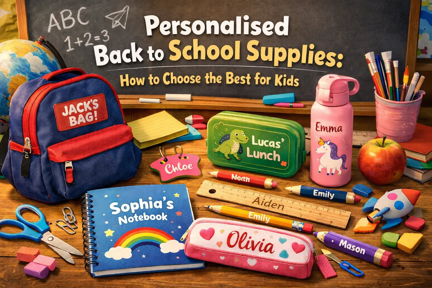 Personalised Back to School Supplies Blog by Pixel Burn