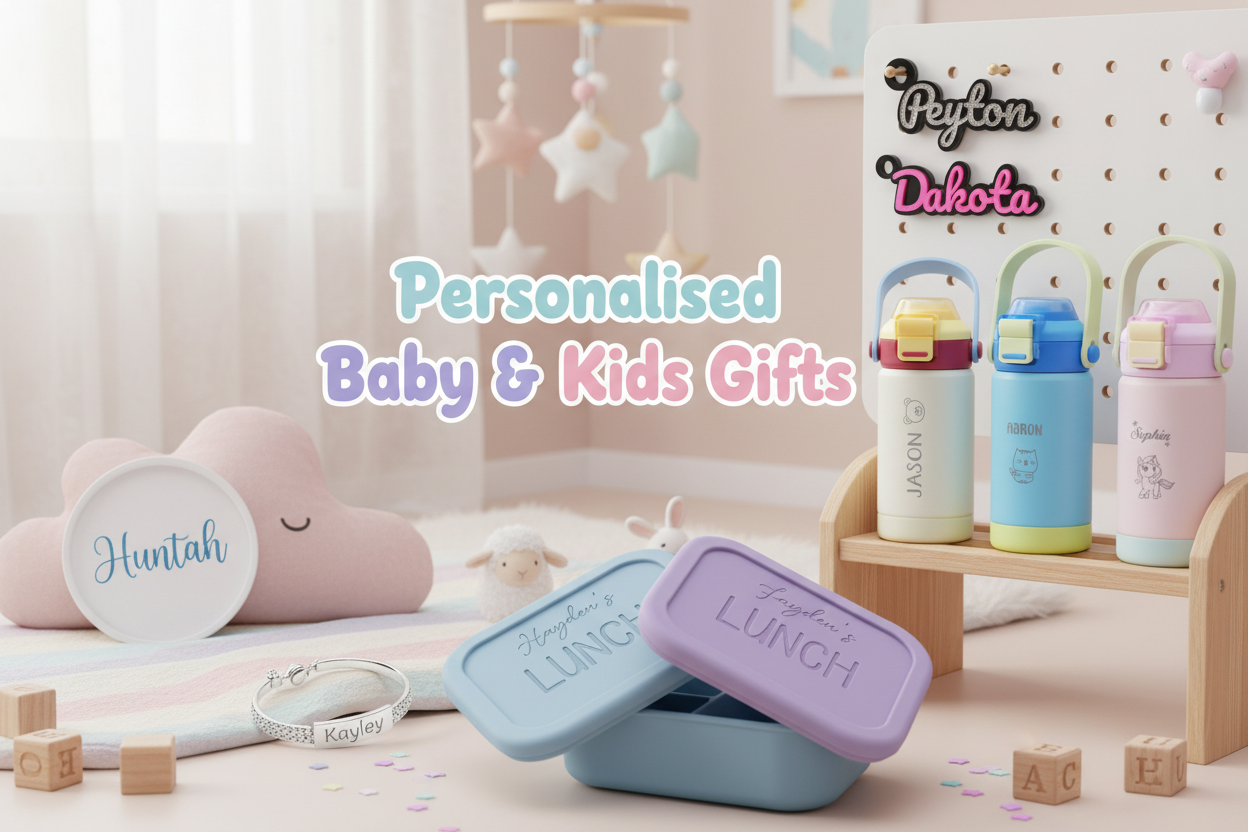 Personalised Baby & Kids Gifts - Pixel Burn Custom Laser Creations 