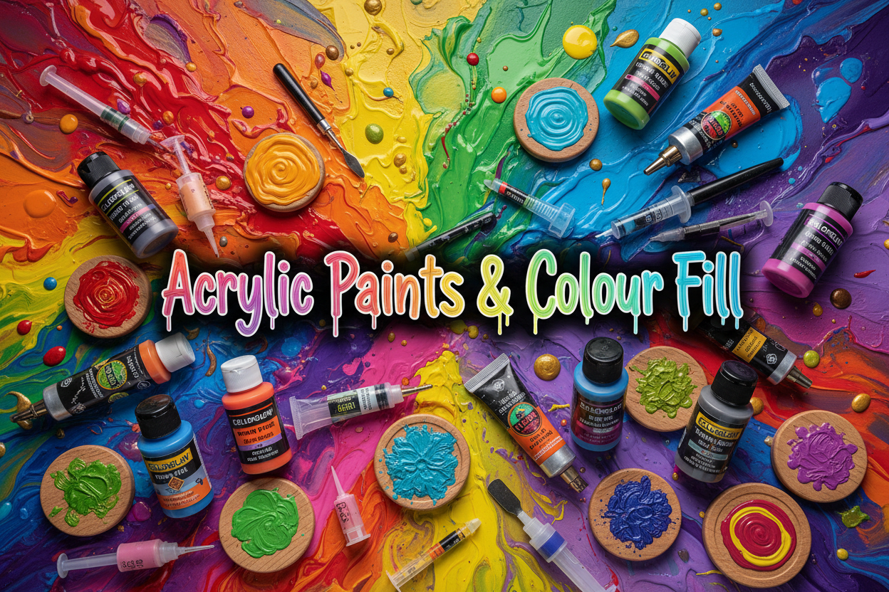 Acrylic Paints & Colour Fill - Pixel Burn Custom Laser Creations