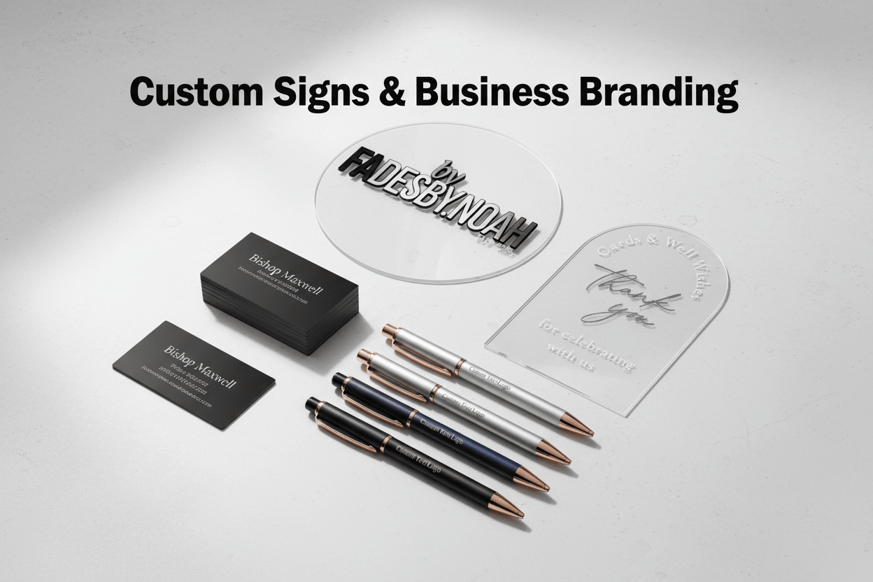 Custom Signs & Business Branding - Pixel Burn Custom Laser Creations