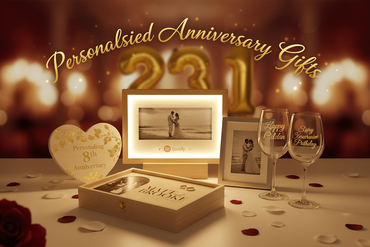 Personalised Anniversary Gifts - Pixel Burn Custom Laser Creations