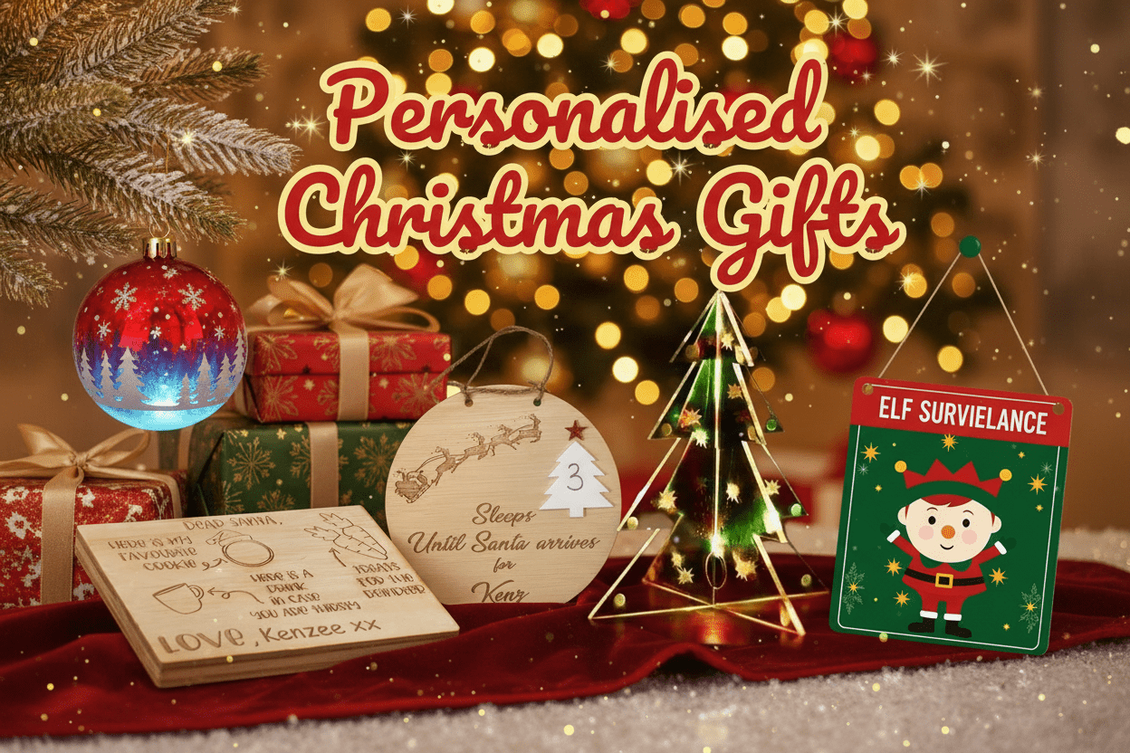 Personalised Christmas Gifts - Pixel Burn Custom Laser Creations
