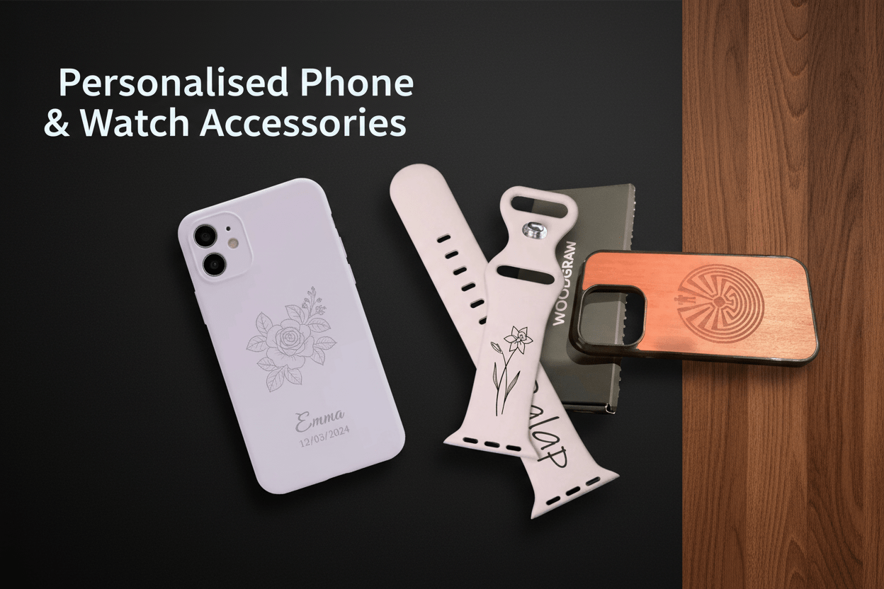 Personalised Phone & Watch Accessories - Pixel Burn Custom Laser Creations