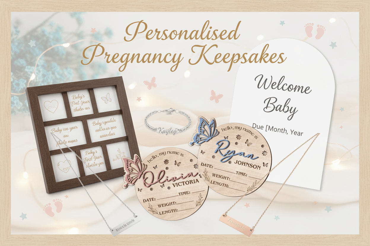 Personalised Pregnancy Keepsakes - Pixel Burn Custom Laser Creations