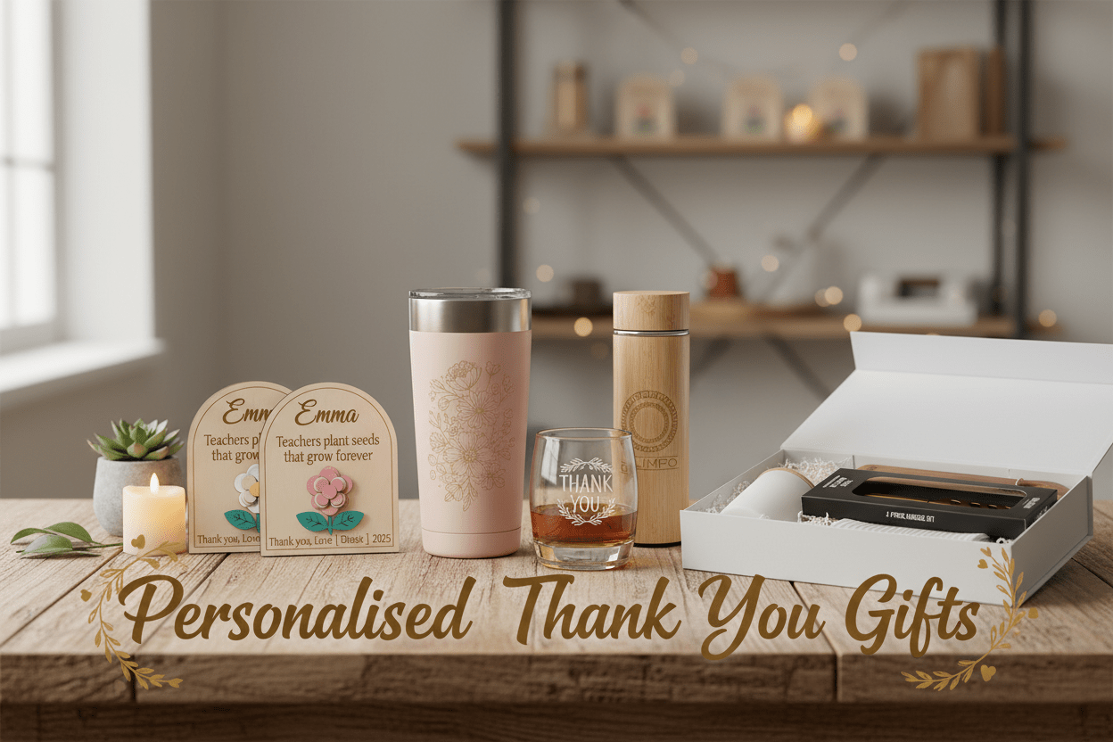 Personalised Thank You Gifts - Pixel Burn Custom Laser Creations