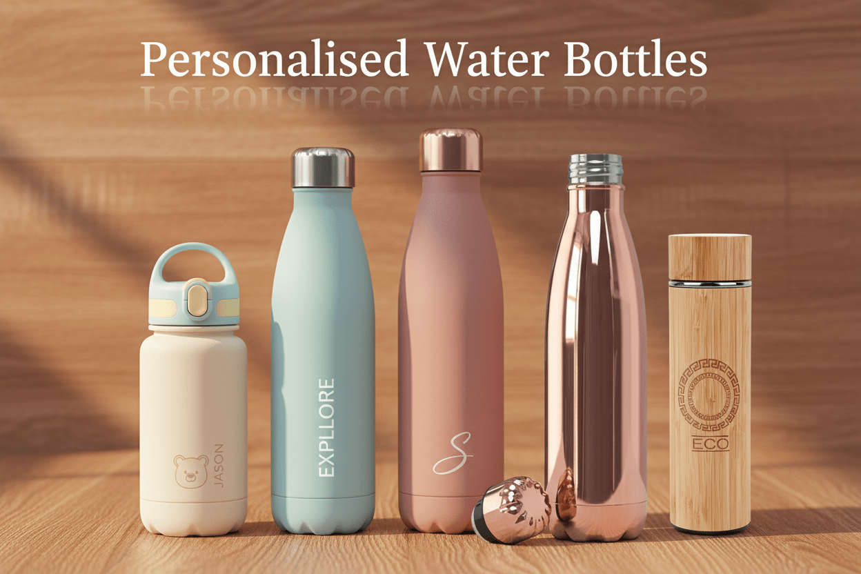Personalised Water Bottles - Pixel Burn Custom Laser Creations