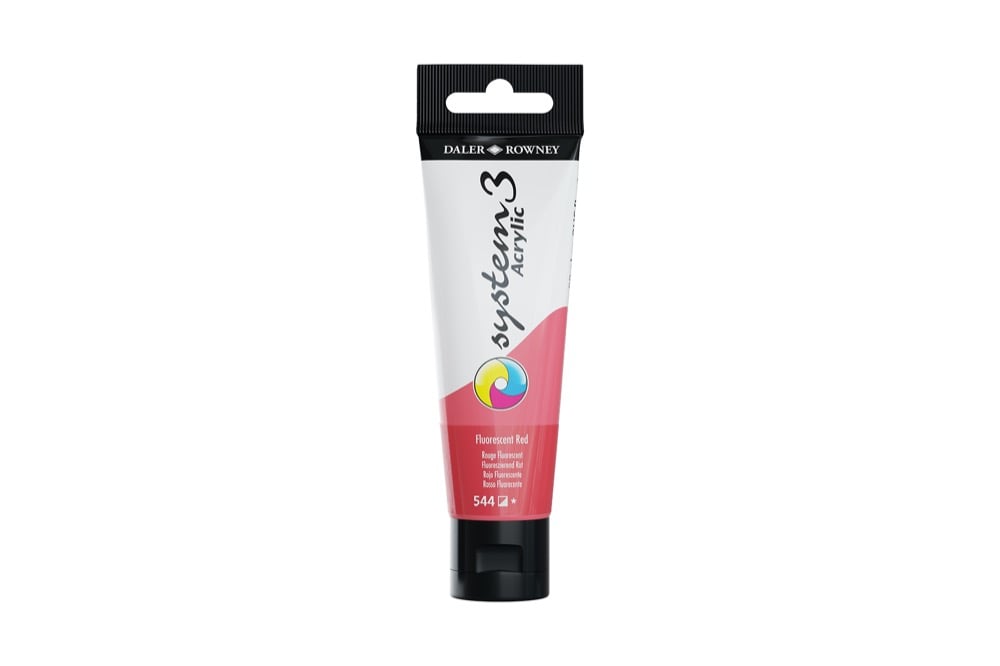 Daler Rowney System 3 Acrylic Paint – Red (59ml) - Pixel Burn Custom Laser Creations