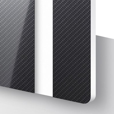 Pixel Burn DuoTone™ Carbon / White Engraving Laminate – 0.2mm - Pixel Burn Custom Laser Creations