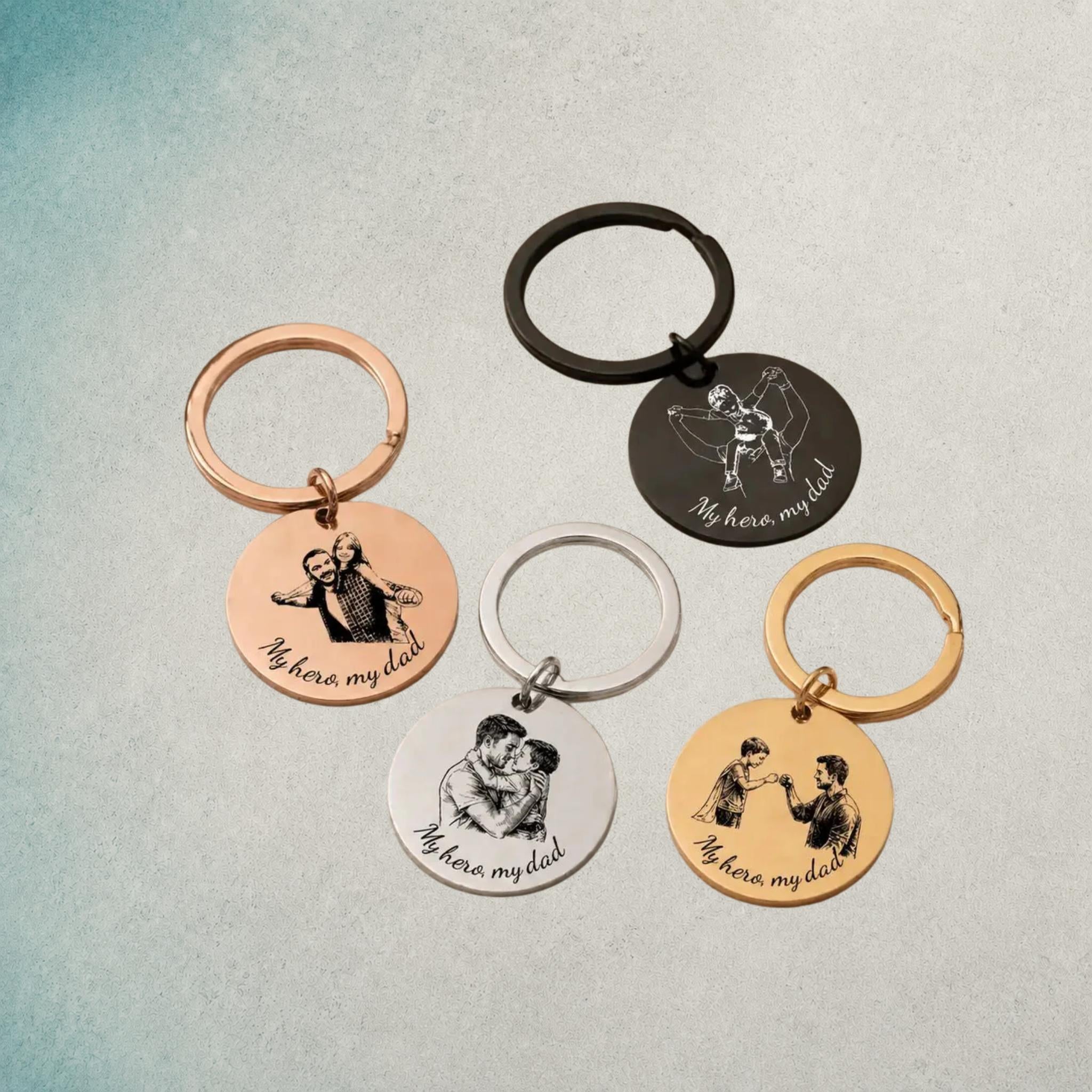 Personalised Photo Engraved Keyring