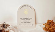 In Loving Memory Wedding Sign – Candle Memorial Sign Personalised Gift - Pixel Burn Custom Laser Creations