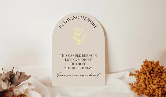 In Loving Memory Wedding Sign – Candle Memorial Sign Personalised Gift Pixel Burn Laser Creations