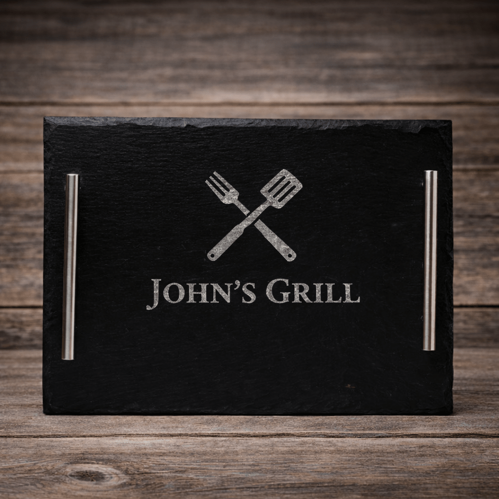 Personalised Engraved Slate Serving Tray - Pixel Burn Custom Laser Creations