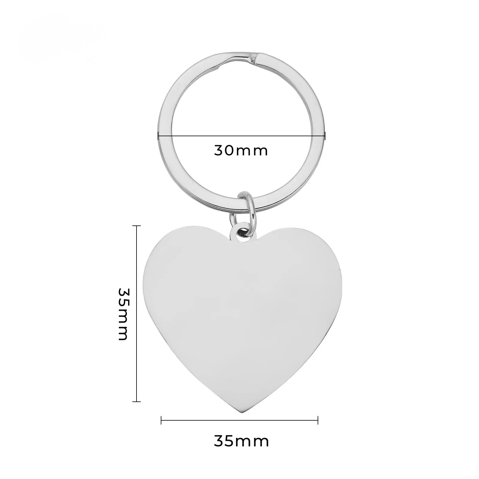 Personalised Engraved Heart Keyring Photo & Message - Pixel Burn Custom Laser Creations