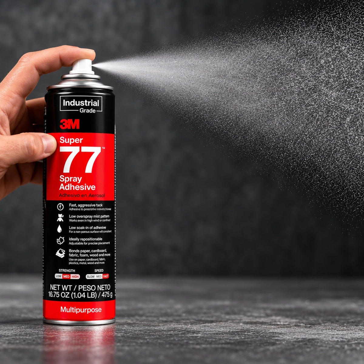 3M Super 77 Multipurpose Spray Adhesive 374g - Pixel Burn Custom Laser Creations