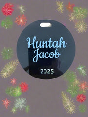 Personalised Acrylic Name Year Ornament - Pixel Burn Custom Laser Creations