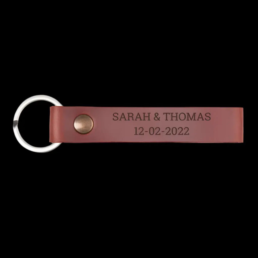 Personalised Genuine Leather Keyring - Pixel Burn Custom Laser Creations