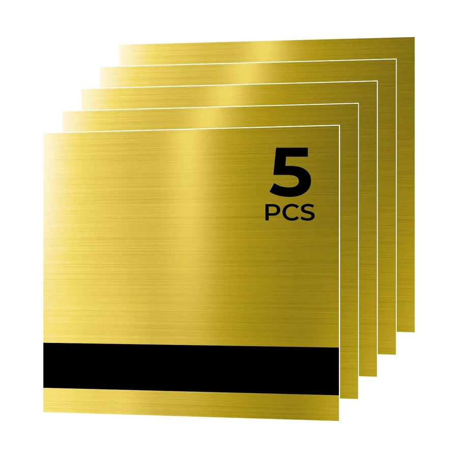 Two - Tone Sheet Gold to Black 5 Pack - Pixel Burn Custom Laser Creations