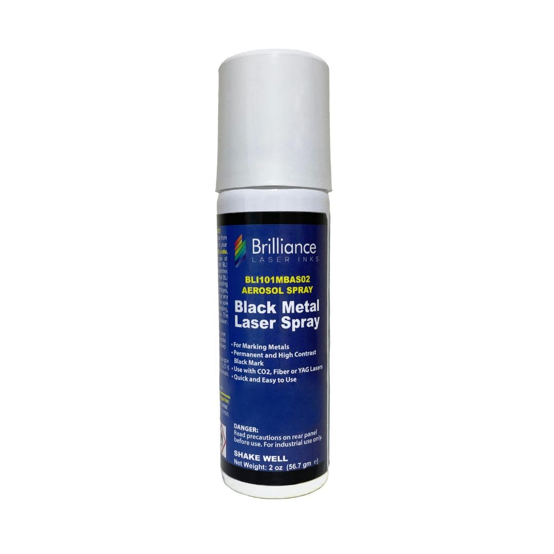 Brilliance Black Metal Laser Spray 2 oz (Aerosol) - Pixel Burn Custom Laser Creations