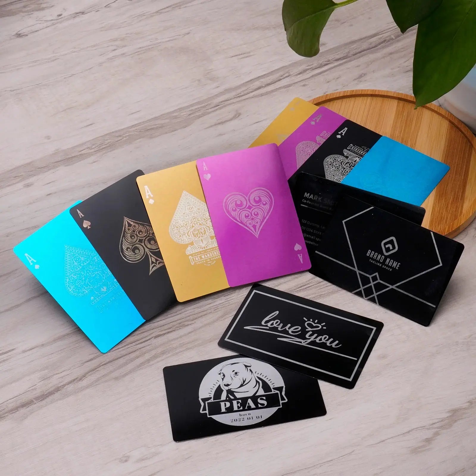 Metal Business Card Blanks for Laser Engraving Pixel Burn Laser Blanks