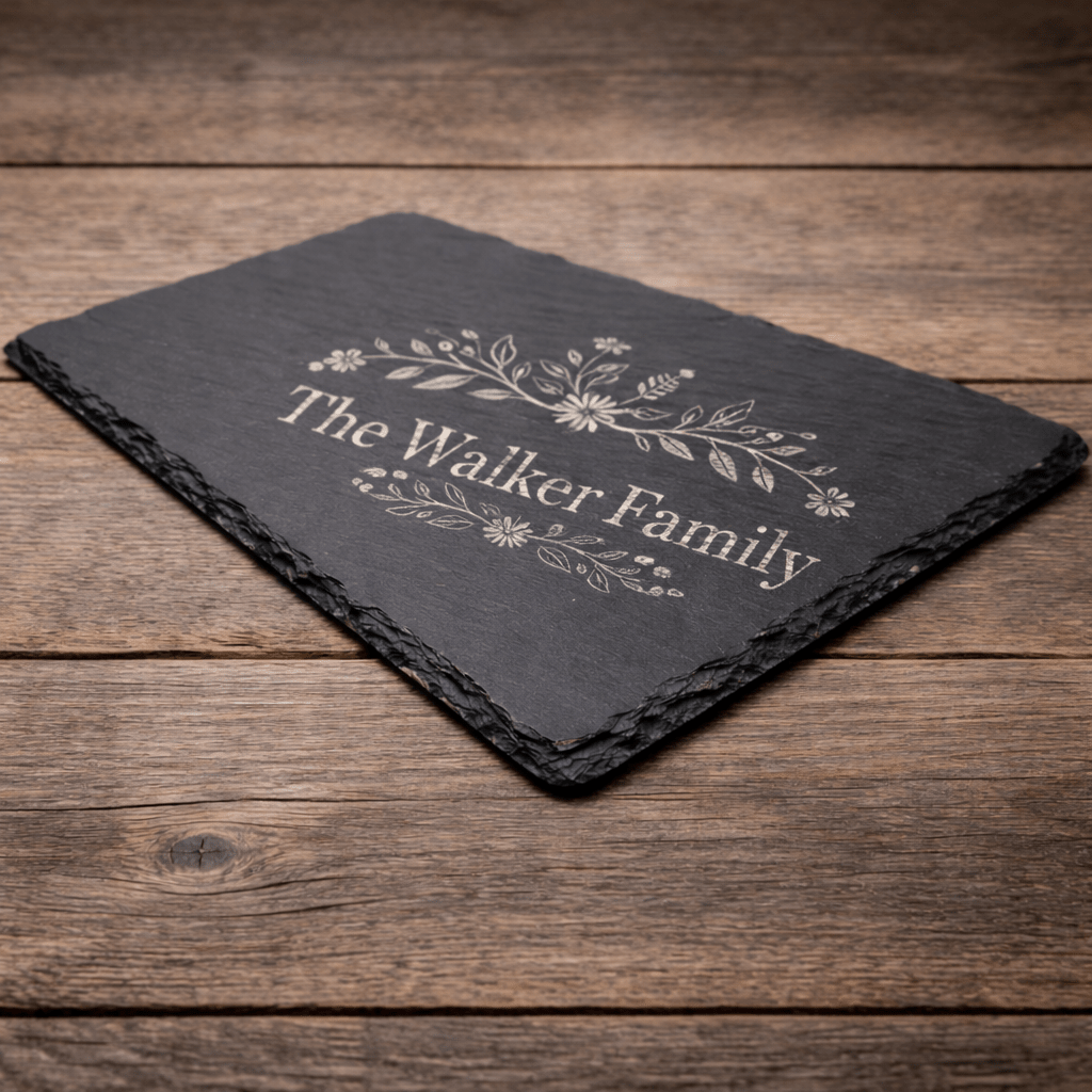 Personalised Engraved Slate Serving Tray - Pixel Burn Custom Laser Creations