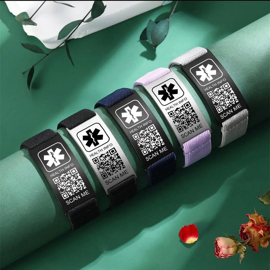 Smart QR Code Medical Alert Bracelet – Personalised - Pixel Burn Custom Laser Creations