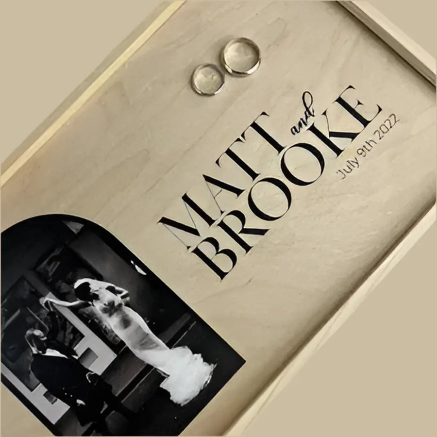 Personalised Couples Keepsake Box – Perfect Match - Pixel Burn Custom Laser Creations