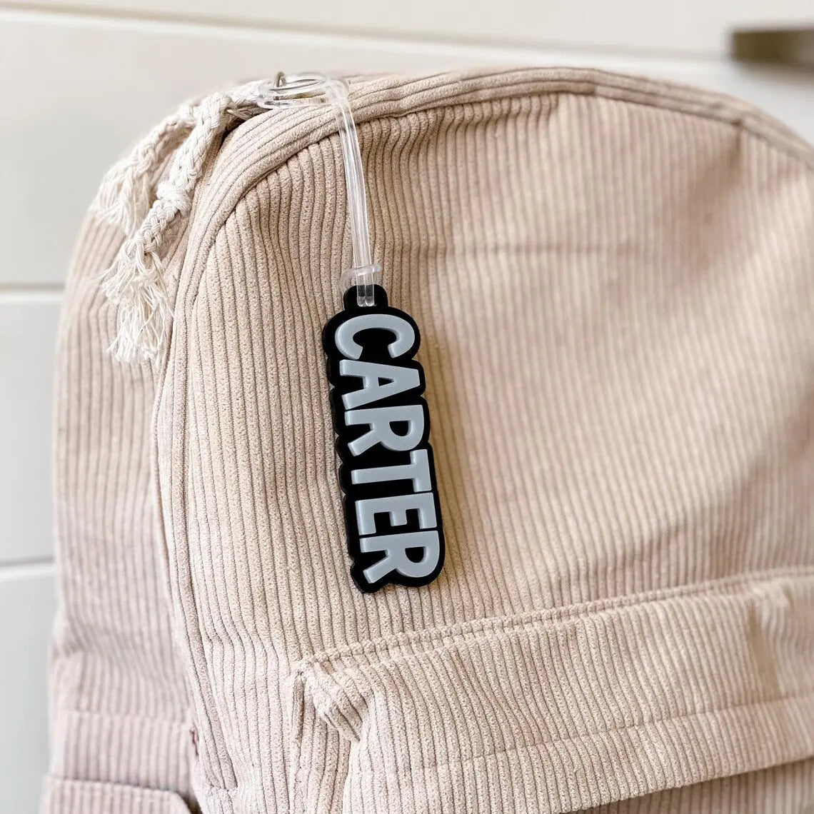 Personalised Backpack Name Tag Pixel Burn Custom Laser Creations