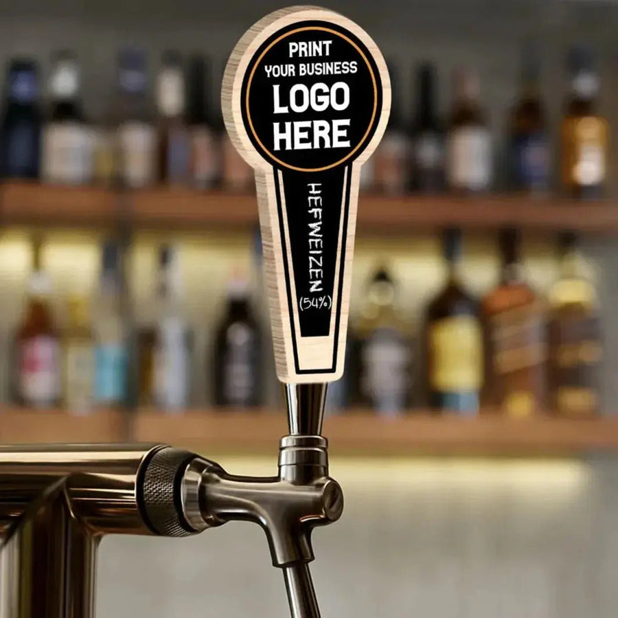 Custom Engraved Bar Tap Handle - Pixel Burn Custom Laser Creations