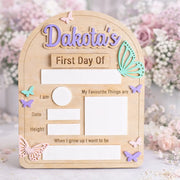 Personalised First Day of School Sign - Pixel Burn Custom Laser Creations