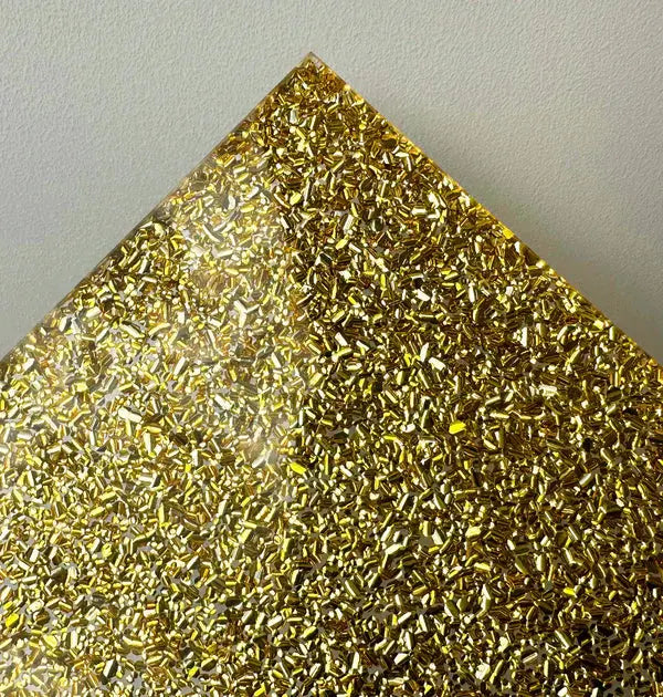 24k Gold Crackle Glitter Pixel Burn Laser Blanks