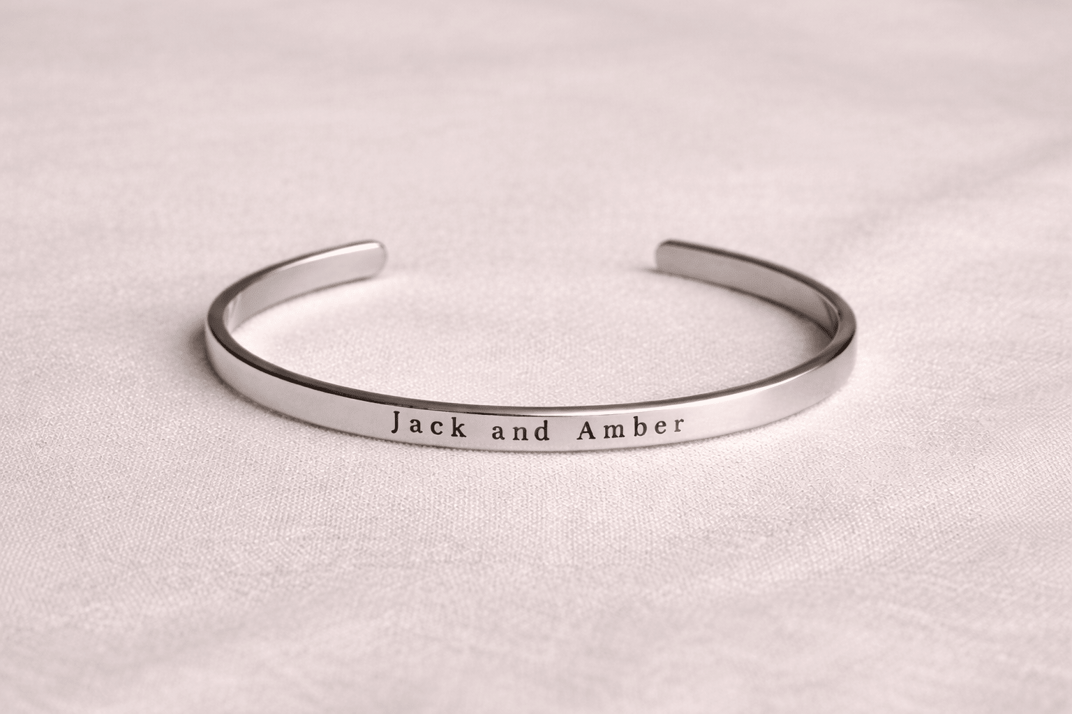 Personalised Engraved Cuff Bangle - Pixel Burn Custom Laser Creations