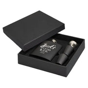 Personalised Stainless Steel Hip Flask Gift Set Pixel Burn Custom Laser Creations