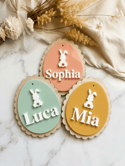 Personalised Easter Name Plaque Easter Basket Tag - Pixel Burn Custom Laser Creations