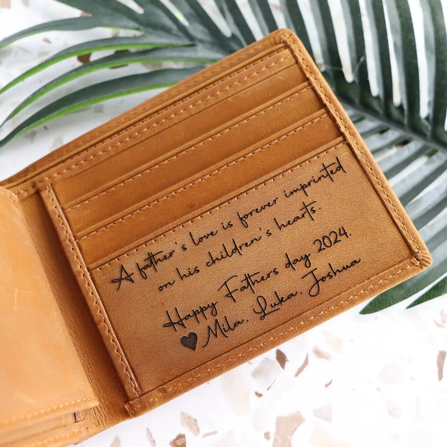 Photo Outline Personalised Custom Wallet - Pixel Burn Custom Laser Creations
