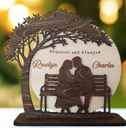Personalised Wooden Couple Display Forever Always - Pixel Burn Custom Laser Creations