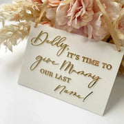 Custom Acrylic Proposal Sign Daddy Pixel Burn Custom Laser Creations