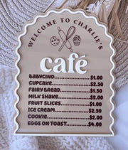 Personalised Kids’ Café Menu Sign - Pixel Burn Custom Laser Creations