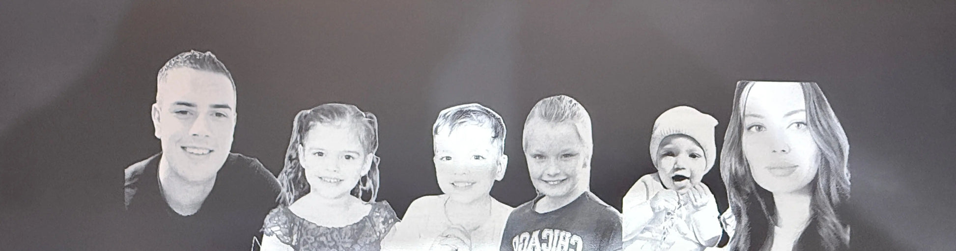 Custom Laser Engraved Family Photos Personalised Gift Pixel Burn Laser Creations