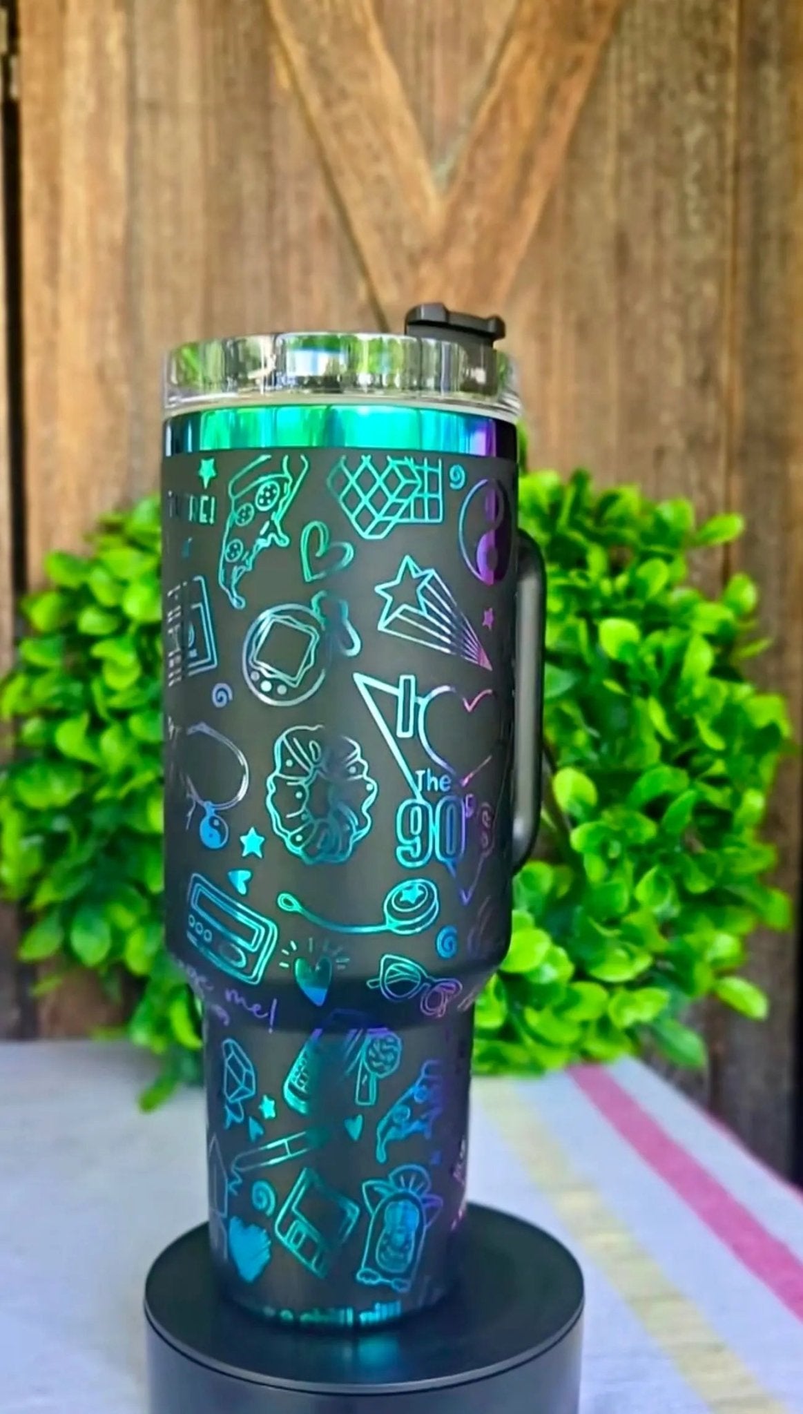 Customised Iridescent Tumbler - Pixel Burn Custom Laser Creations