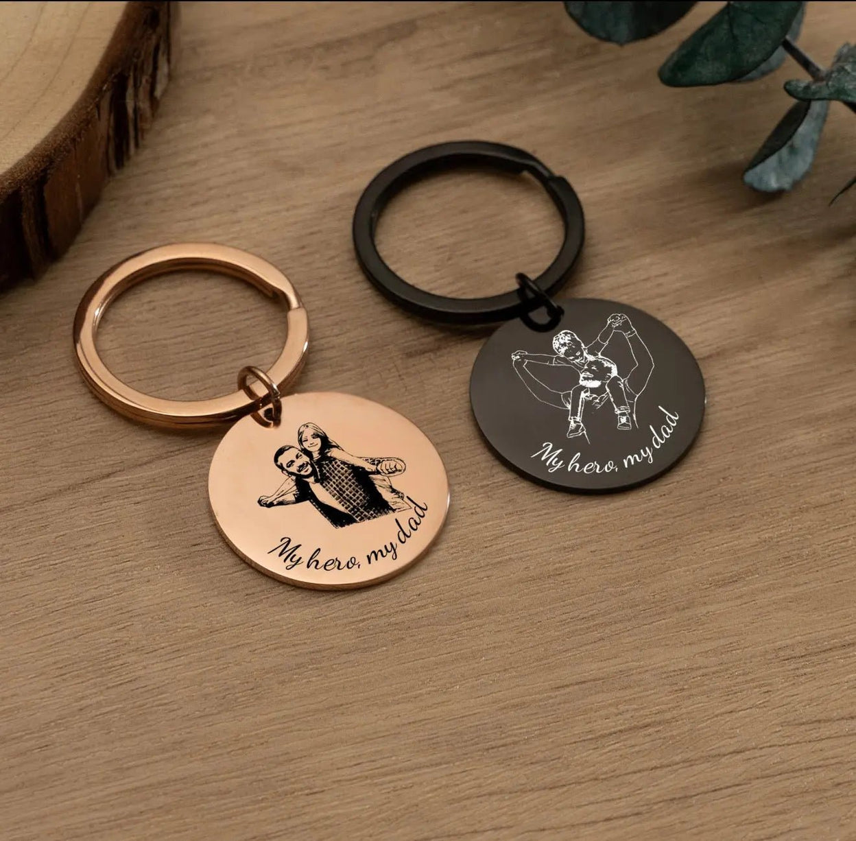 Personalised Photo Engraved Keyring
