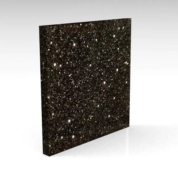 Black Midnight Glitter Acrylic - Pixel Burn Custom Laser Creations
