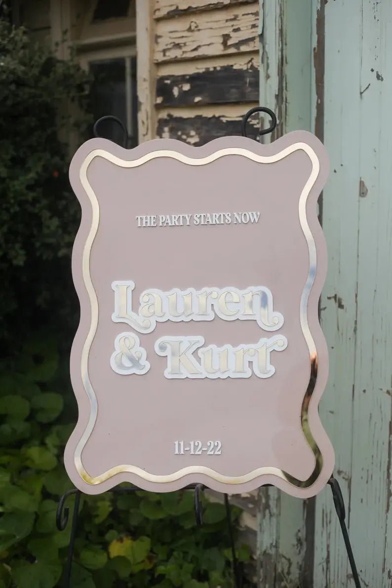Personalised Wedding Welcome Sign - Pixel Burn Custom Laser Creations
