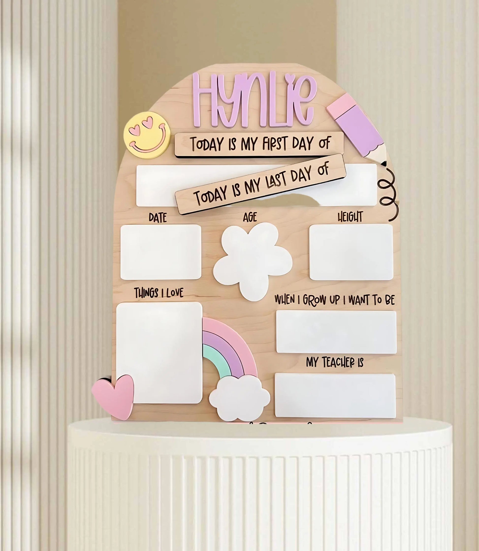 First & Last Day School Board Pixel Burn Laser Creations