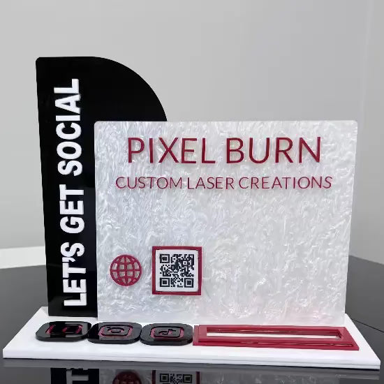 Custom NFC Sign Pixel Burn Custom Laser Creations