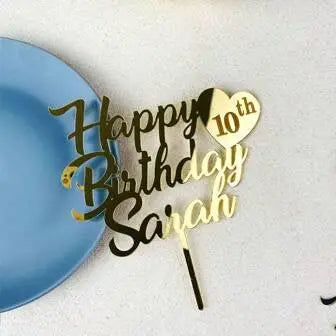 Custom Personalised Cake Topper Pixel Burn Custom Laser Creations