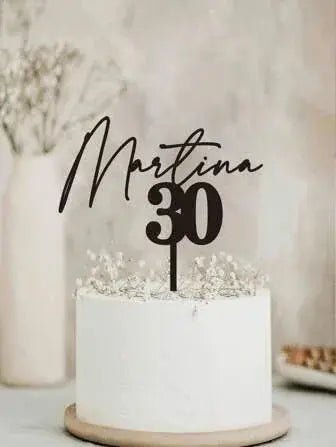 Custom Personalised Cake Topper - Pixel Burn Custom Laser Creations