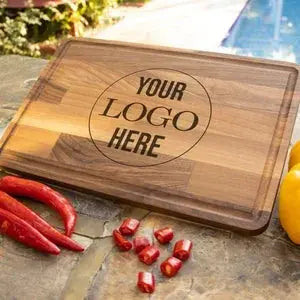 Engraved Corporate Logo Serving Board Pixel Burn Custom Laser Creations