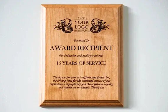 Personalised Engraved Award Plaque Pixel Burn Custom Laser Creations
