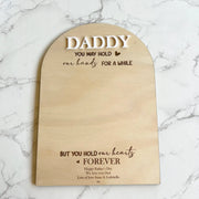 Personalised Daddy Wooden Plaque - Pixel Burn Custom Laser Creations