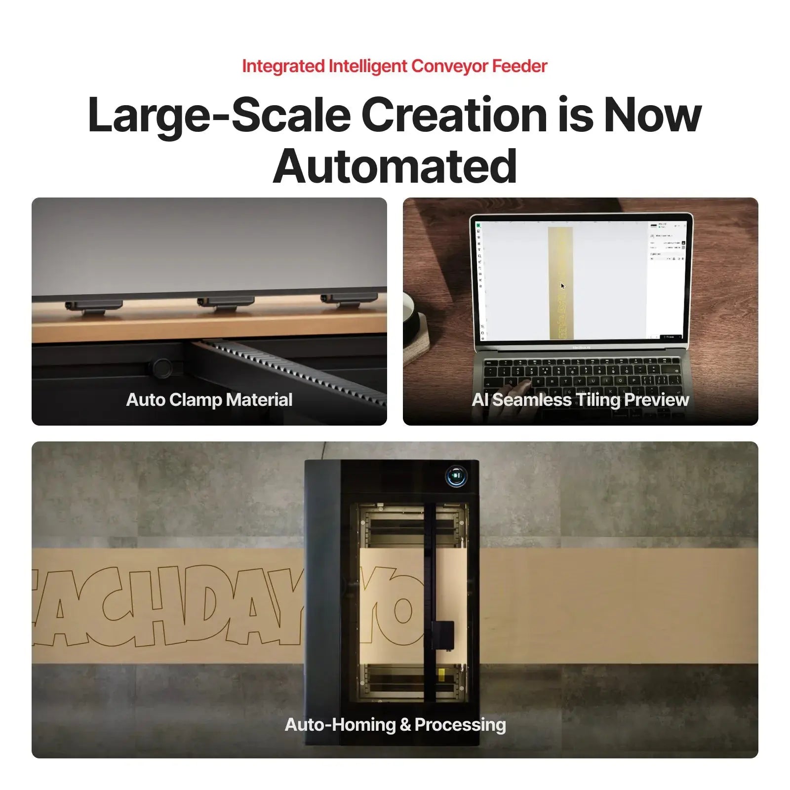 xTool P3 80W CO2 Laser Cutter & Engraver with Intelligent Automation Pixel Burn Laser Blanks